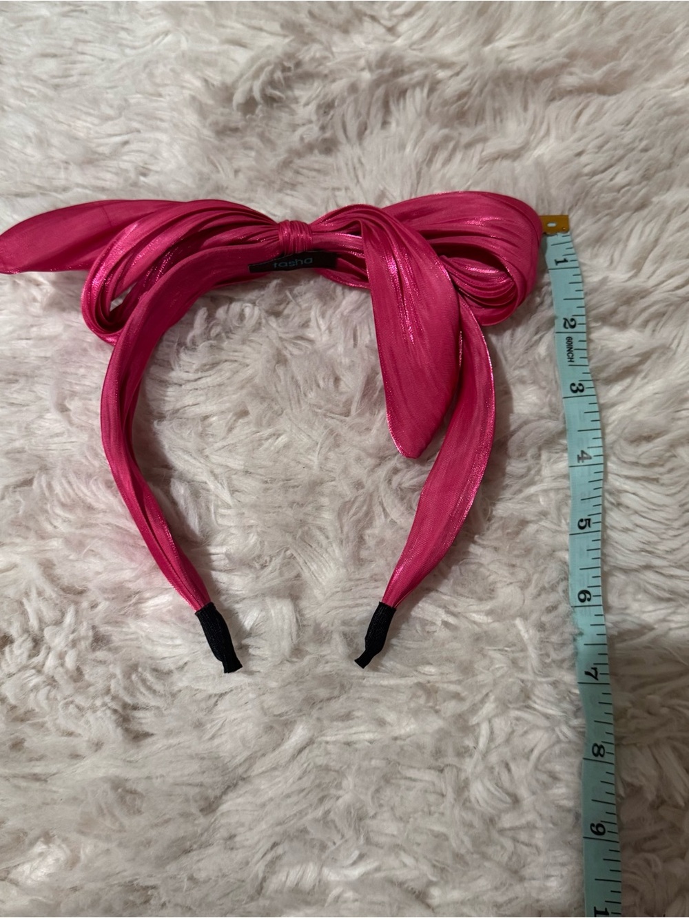 Tasha Fuchsia Bow Headband - Picture 7 of 7